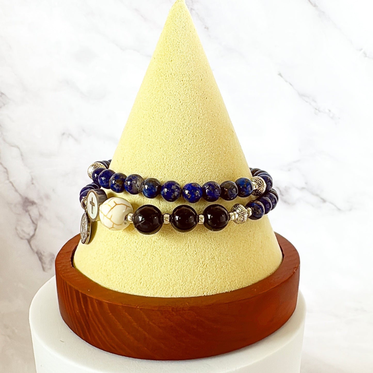 6mm Lapis Lazuli Full Decades Rosary Bracelet