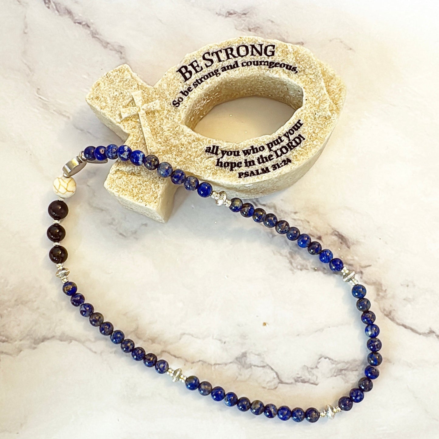 6mm Lapis Lazuli Full Decades Rosary Bracelet
