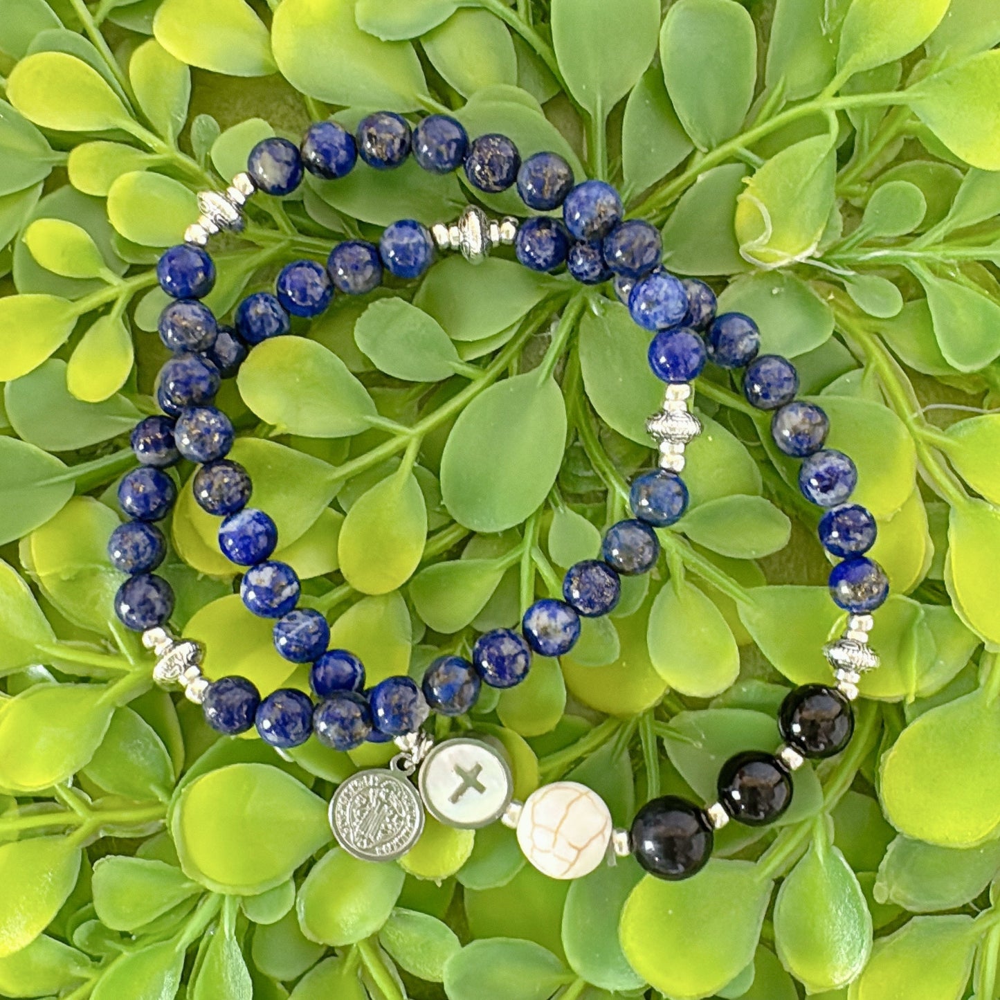 6mm Lapis Lazuli Full Decades Rosary Bracelet