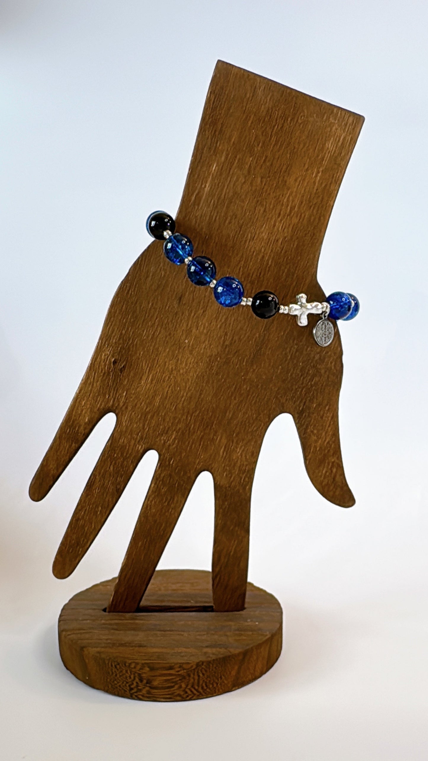 Anchor of Faith 10mm Men's Rosary Bracelet