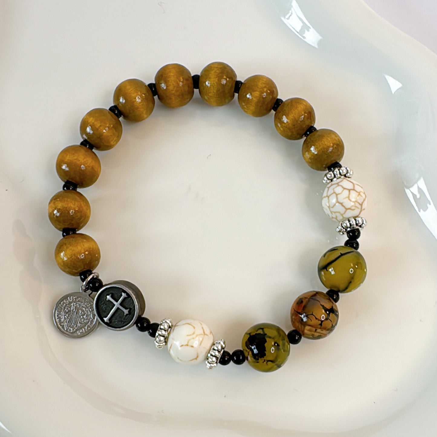 Earth & Grace 10mm Men's Rosary Bracelet