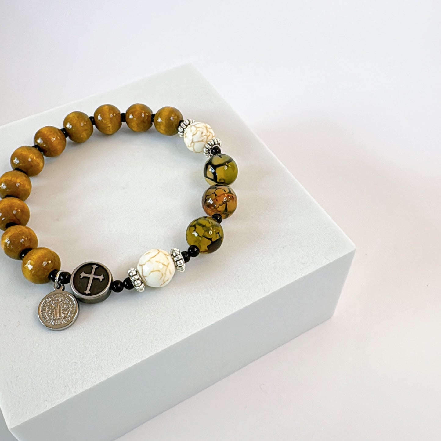 Earth & Grace 10mm Men's Rosary Bracelet