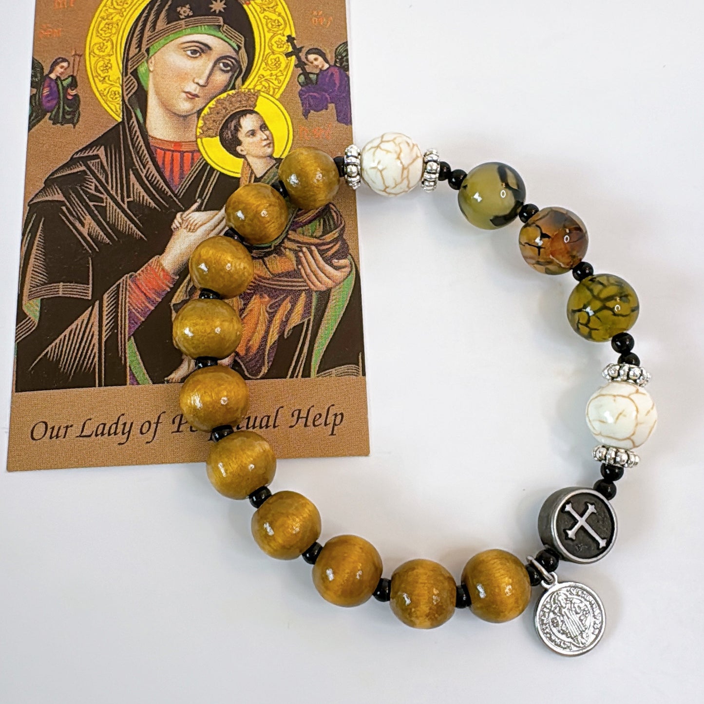 Earth & Grace 10mm Men's Rosary Bracelet
