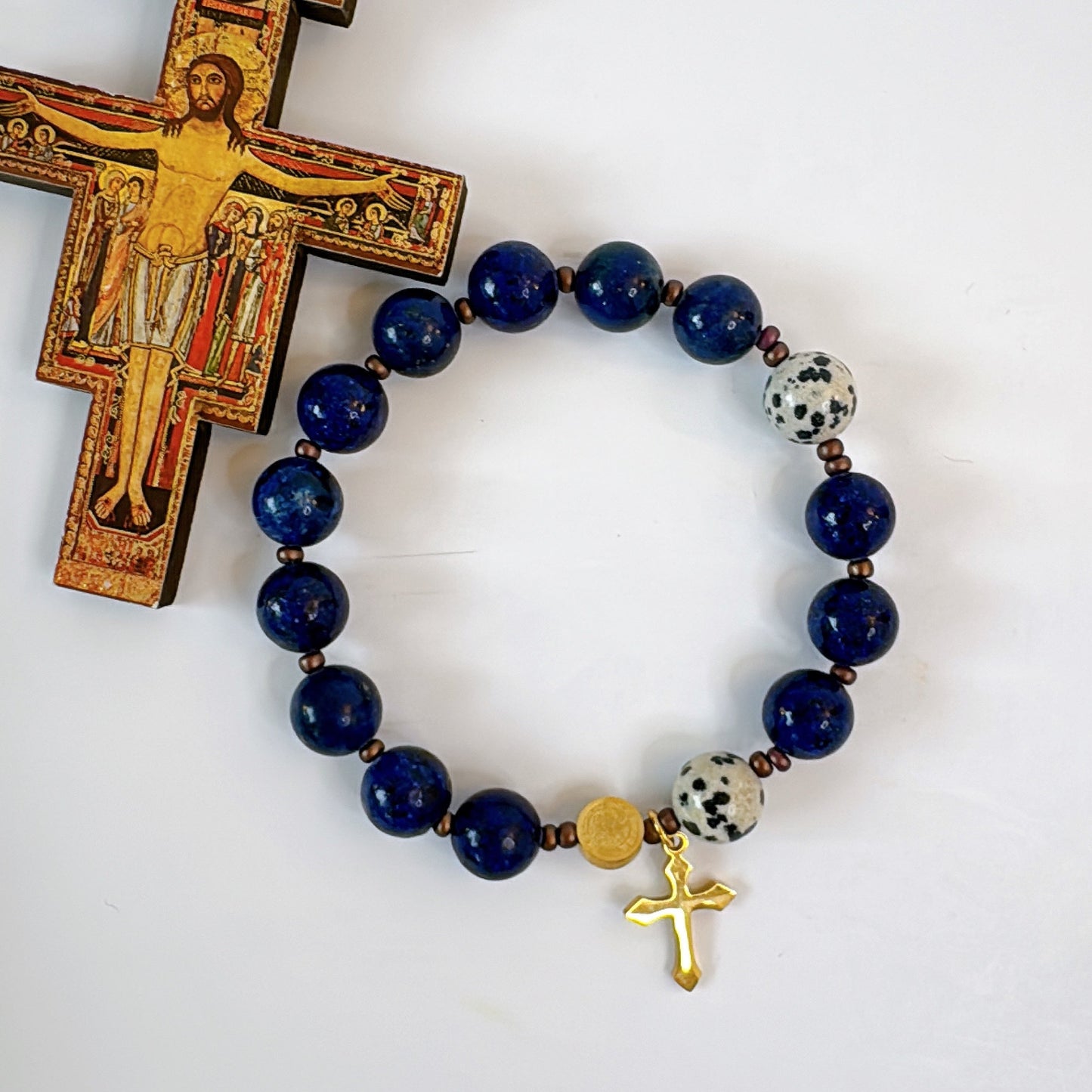 Deep Calling 10mm Men's Rosary Bracelet