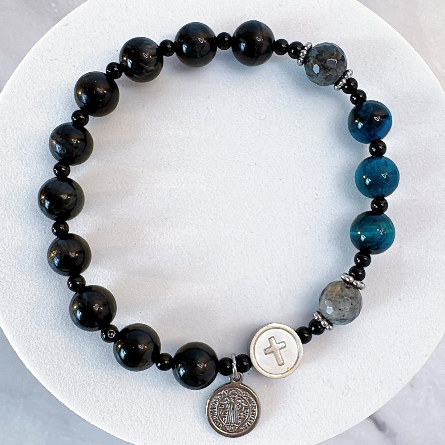 8mm Shungite One Decade Rosary Bracelet