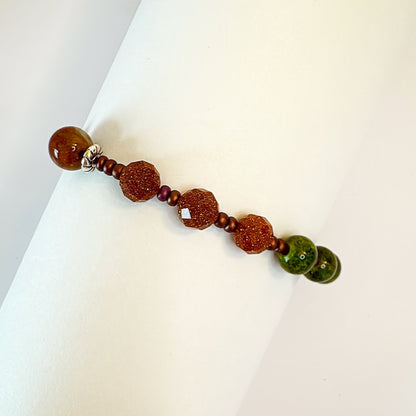 8mm Green Quartz One Decade Rosary Bracelet