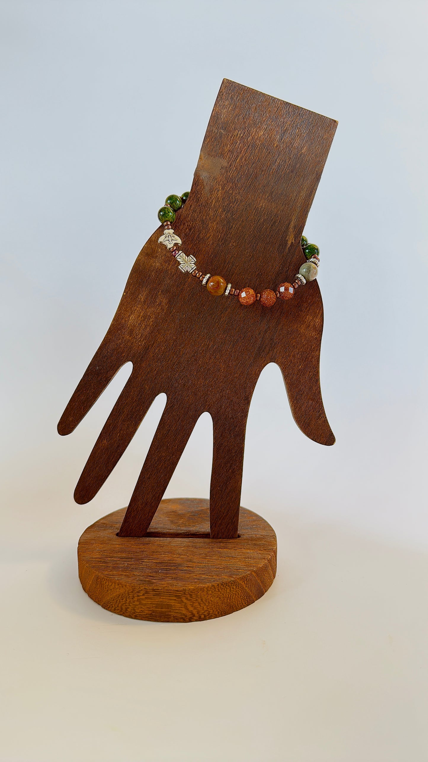 8mm Green Quartz One Decade Rosary Bracelet