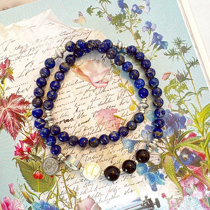6mm Lapis Lazuli Full Decades Rosary Bracelet