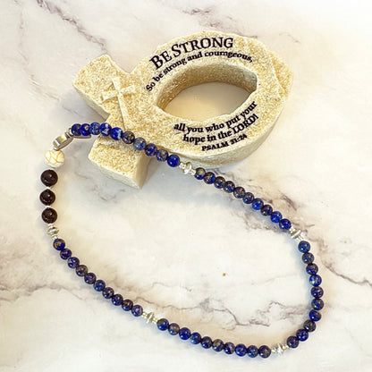 6mm Lapis Lazuli Full Decades Rosary Bracelet