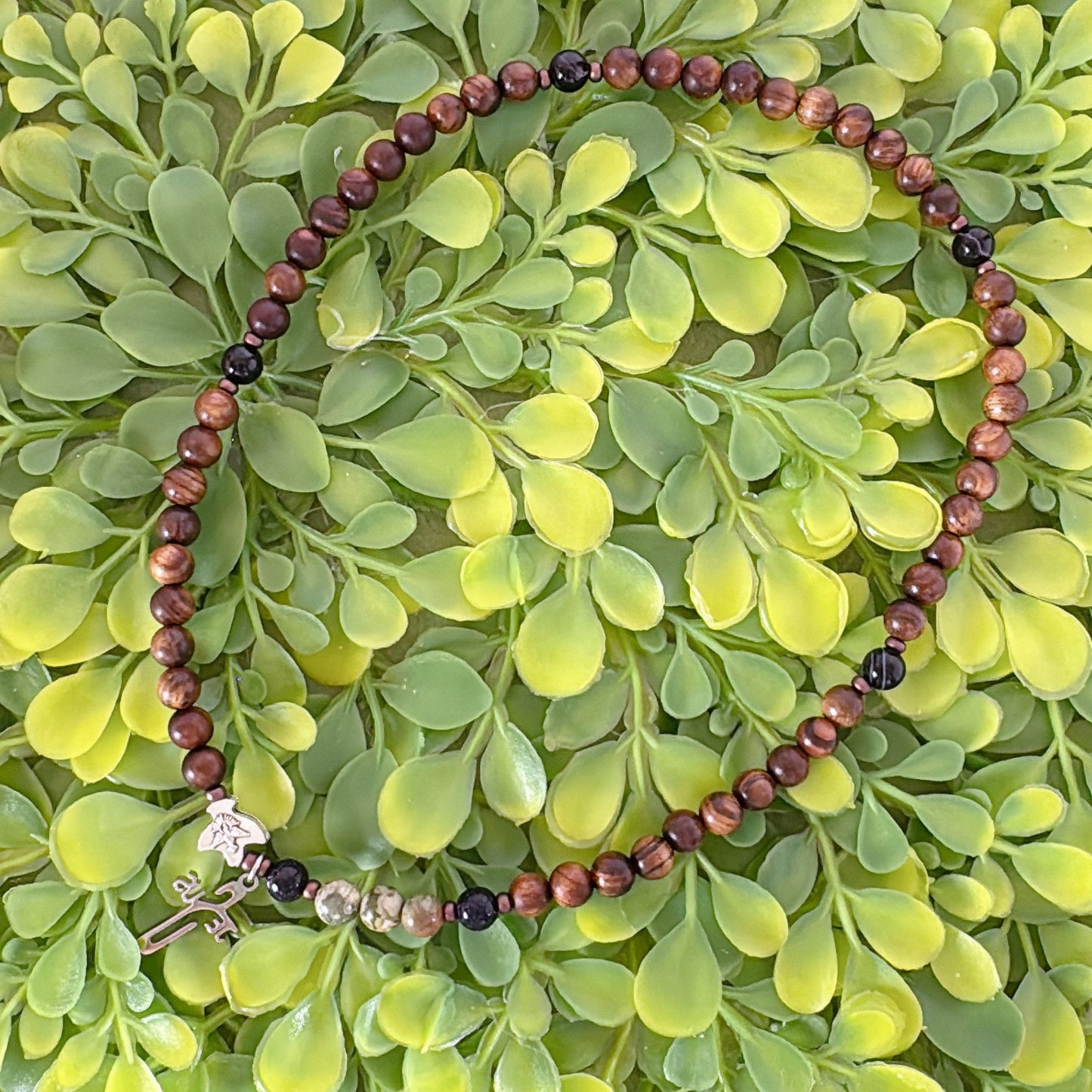 6mm Pear Wood Full Decade Rosary Bracelet