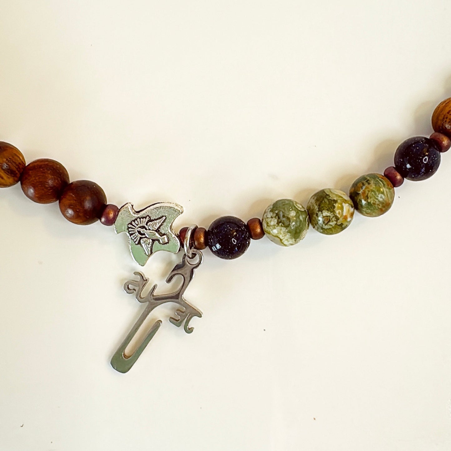 6mm Pear Wood Full Decade Rosary Bracelet