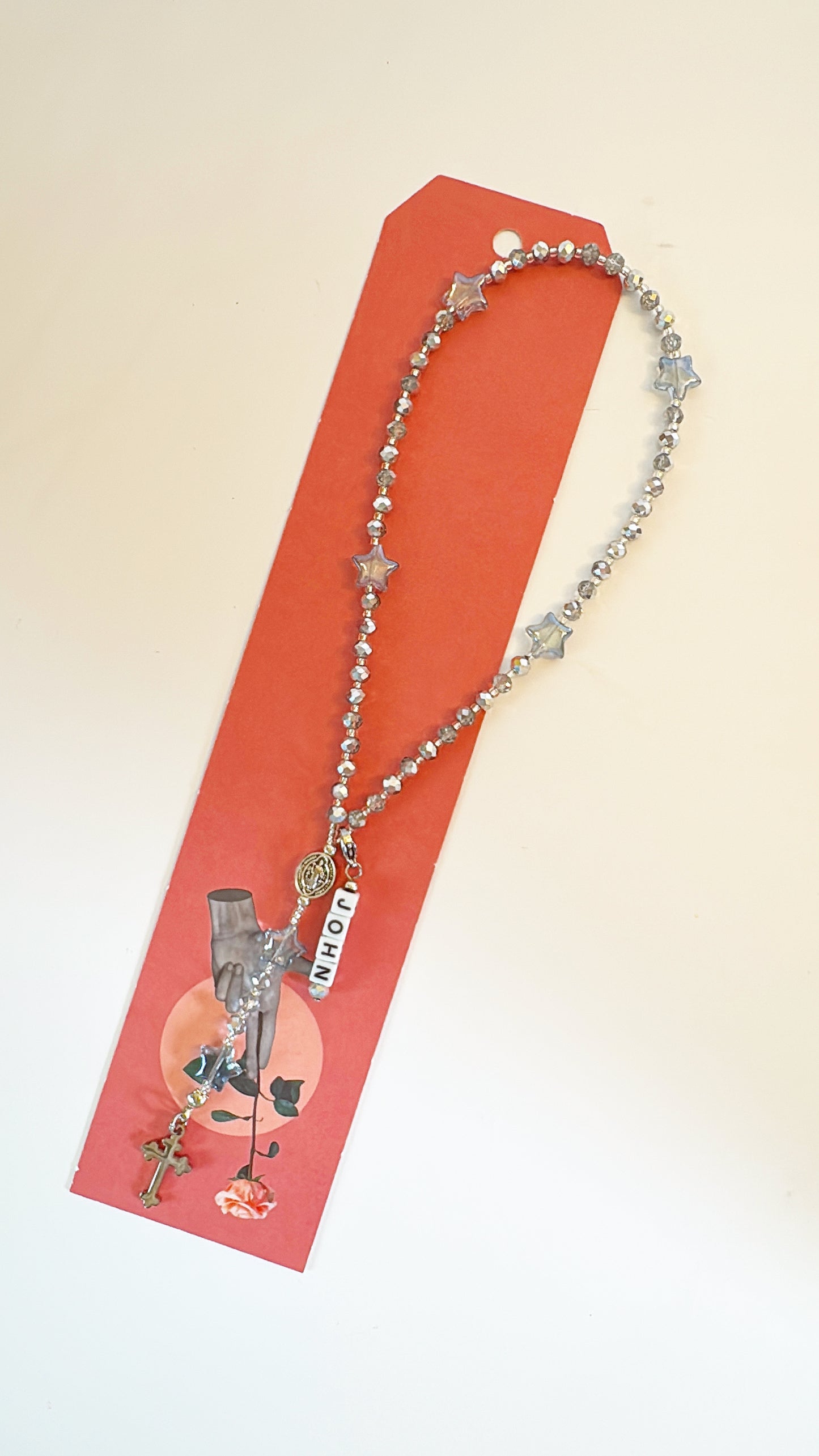 Little Silver Blessings Rosary| Custom Name Tag Option