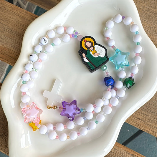 Starry Starry Kids Rosary  | Custom Name Rosary Gift for Children (up to 10 characters)