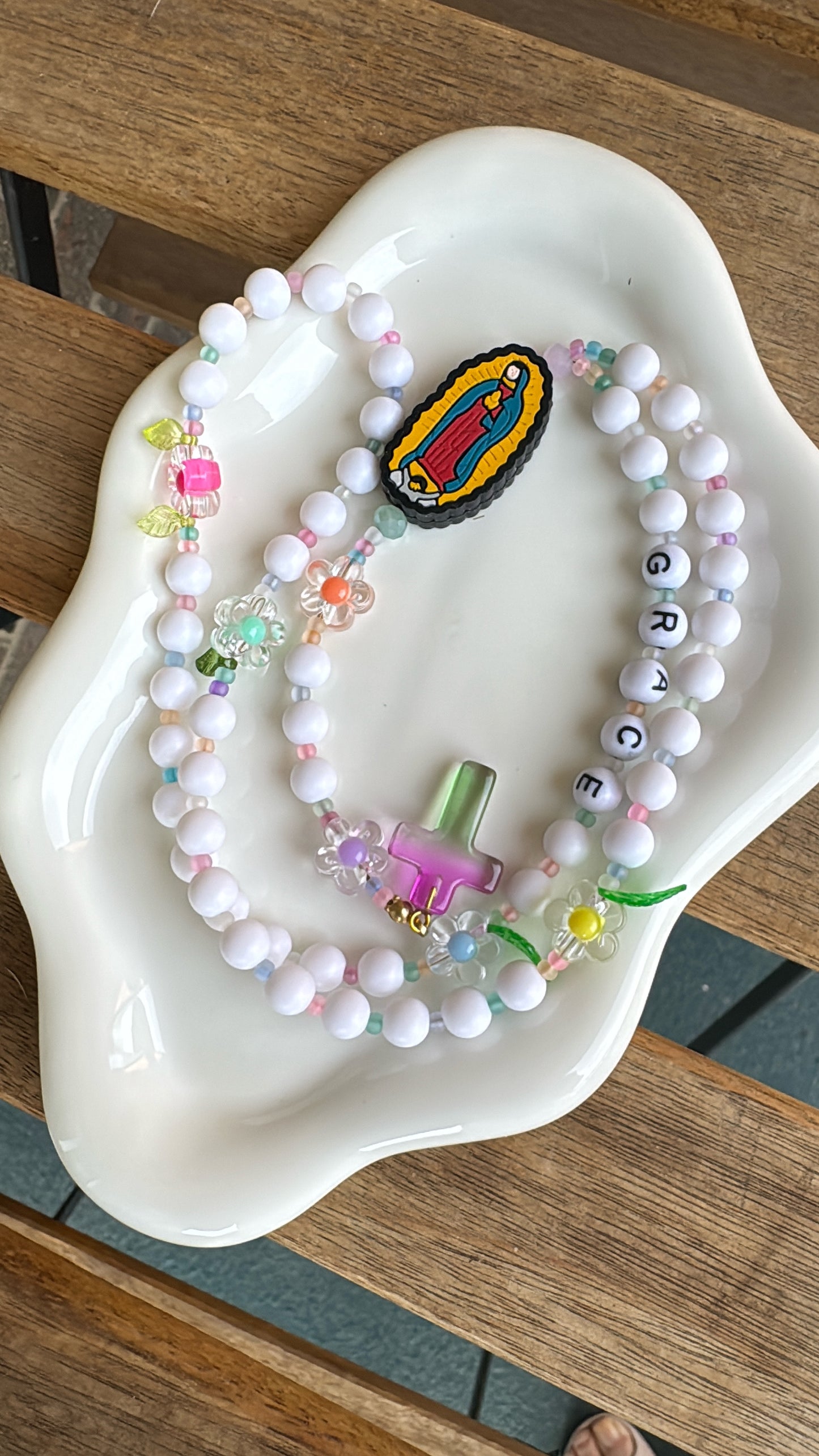 Garden of Grace Rosary for Children | Custom Name Beads Option (up to 10 characters)