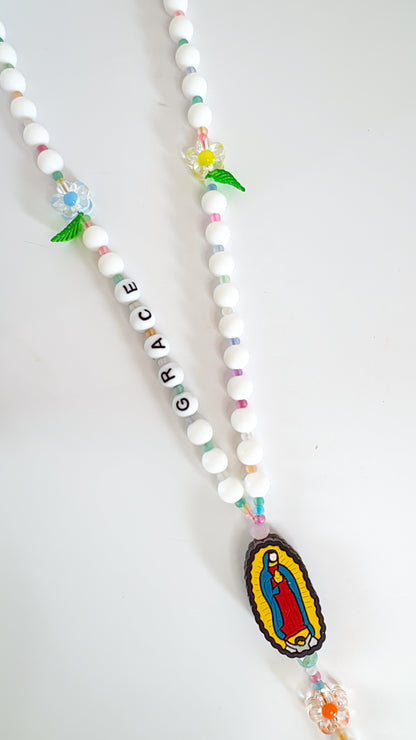 Garden of Grace Rosary for Children | Custom Name Beads Option (up to 10 characters)