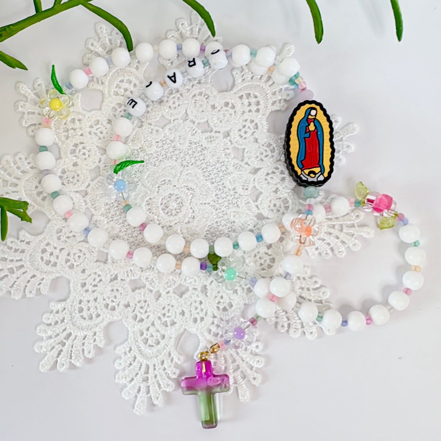 Garden of Grace Rosary for Children | Custom Name Beads Option (up to 10 characters)