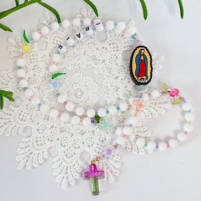 Garden of Grace Rosary for Children | Custom Name Beads Option (up to 10 characters)