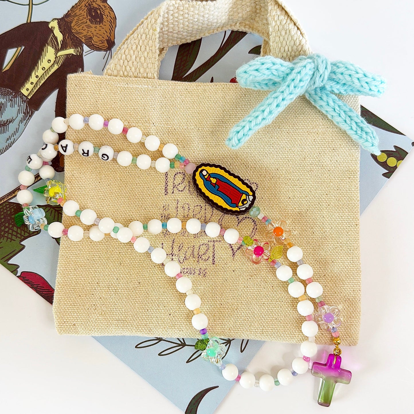 Garden of Grace Rosary for Children | Custom Name Beads Option (up to 10 characters)