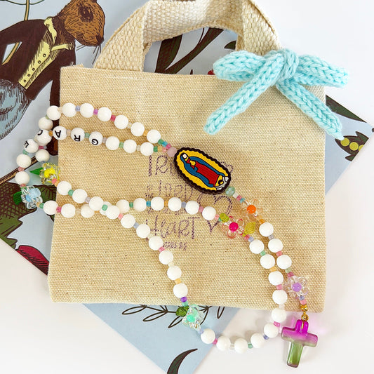 Garden of Grace Rosary for Children | Custom Name Beads Option (up to 10 characters)