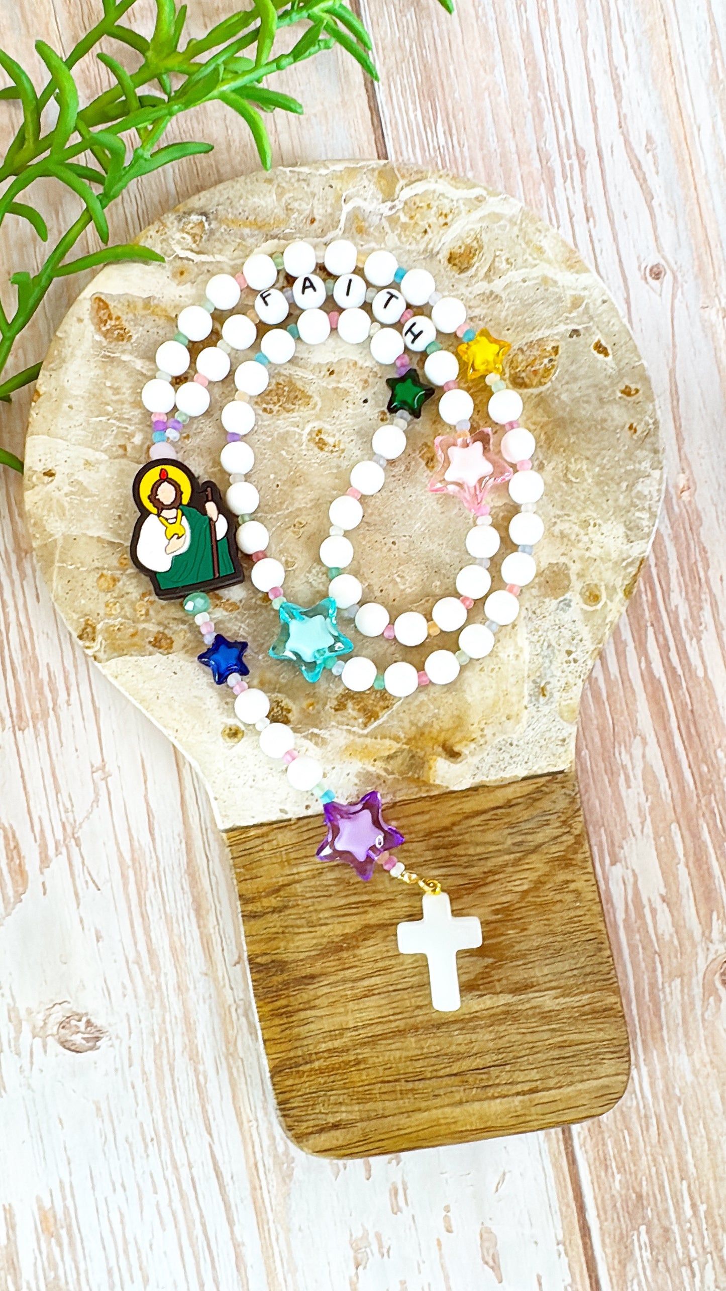 Starry Starry Kids Rosary  | Custom Name Rosary Gift for Children (up to 10 characters)