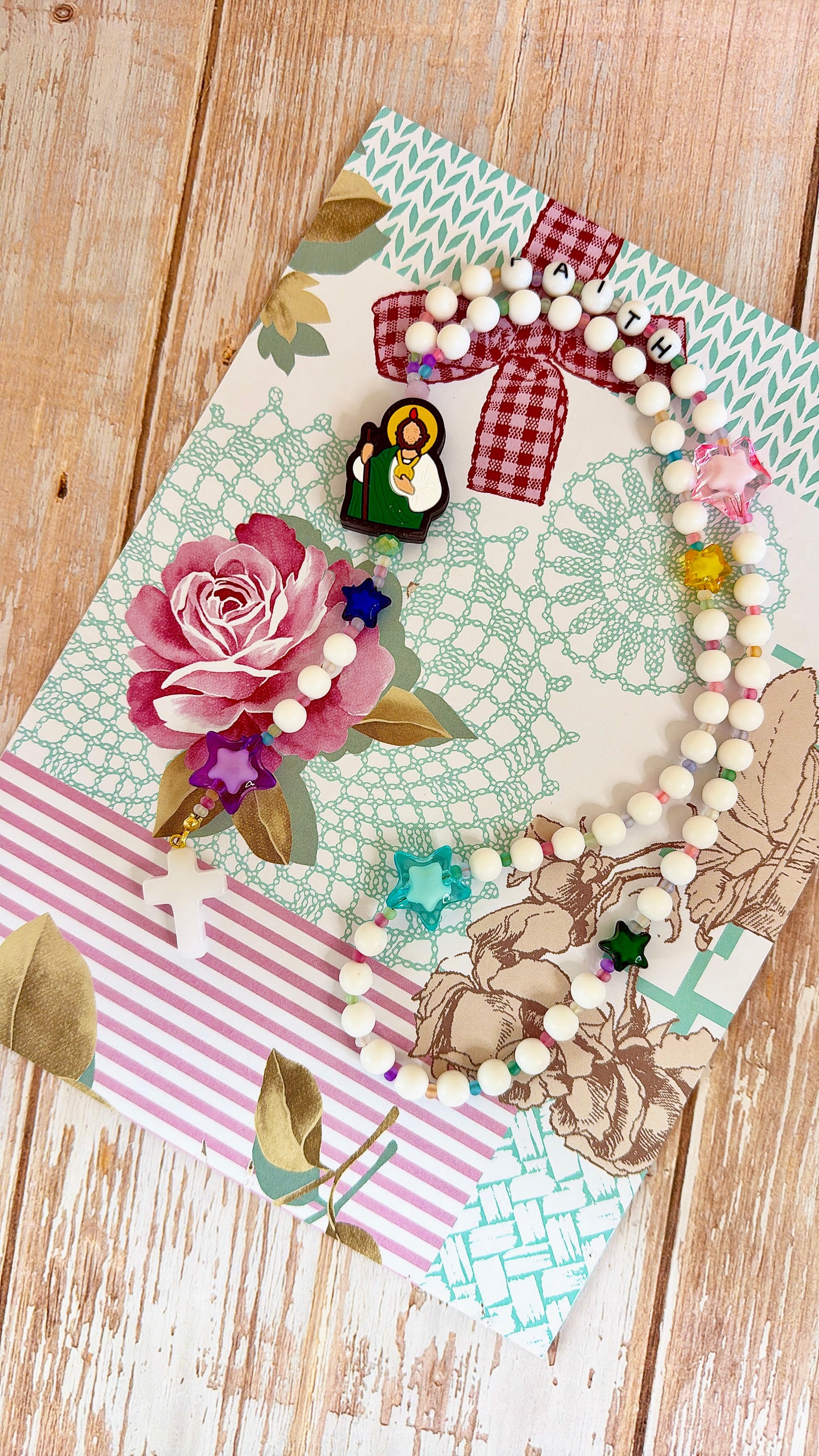 Starry Starry Kids Rosary  | Custom Name Rosary Gift for Children (up to 10 characters)