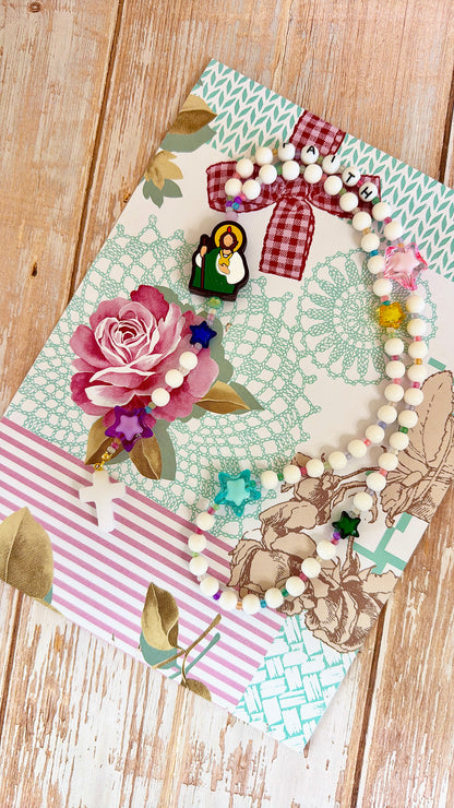Starry Starry Kids Rosary  | Custom Name Rosary Gift for Children (up to 10 characters)