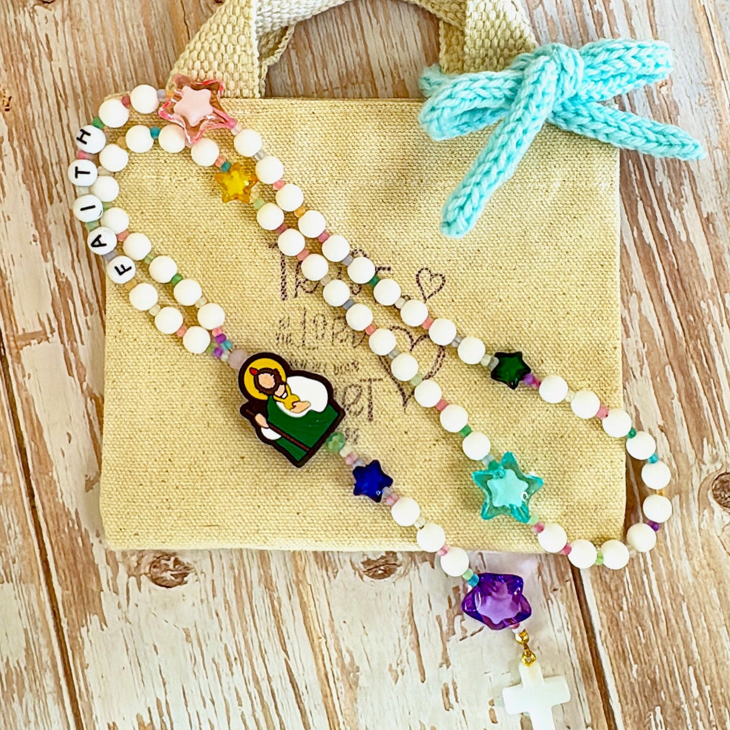 Starry Starry Kids Rosary  | Custom Name Rosary Gift for Children (up to 10 characters)
