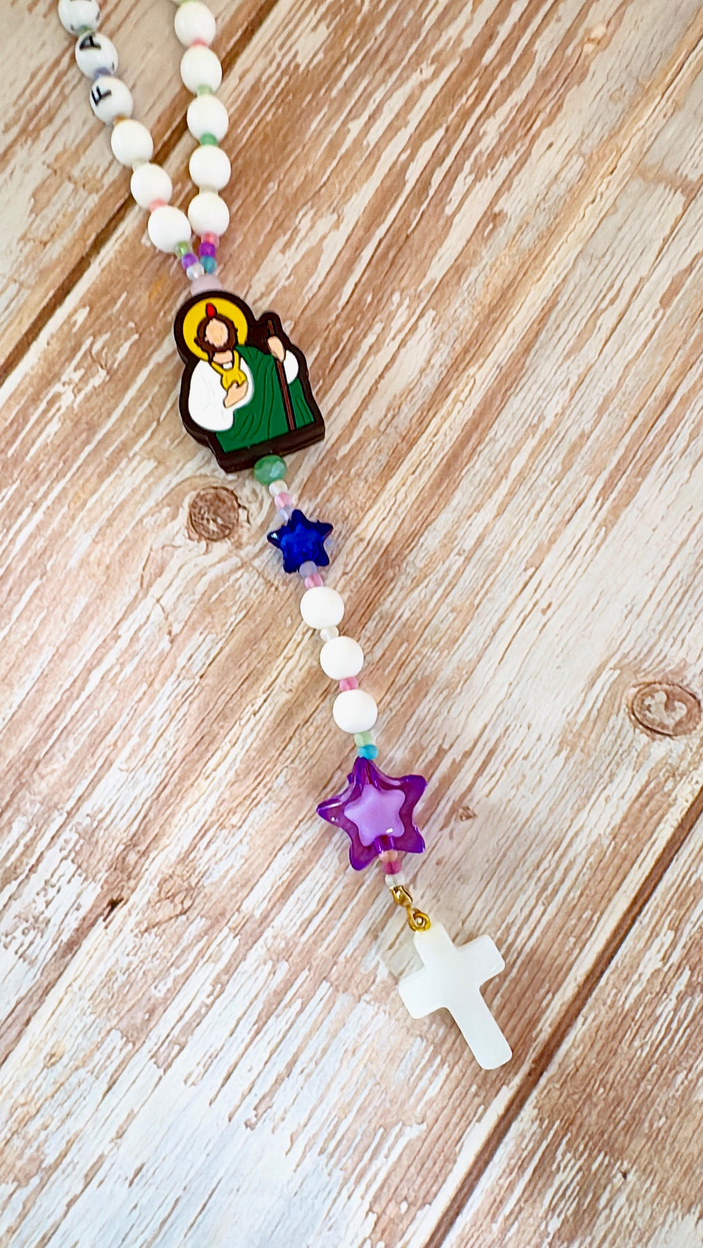Starry Starry Kids Rosary  | Custom Name Rosary Gift for Children (up to 10 characters)