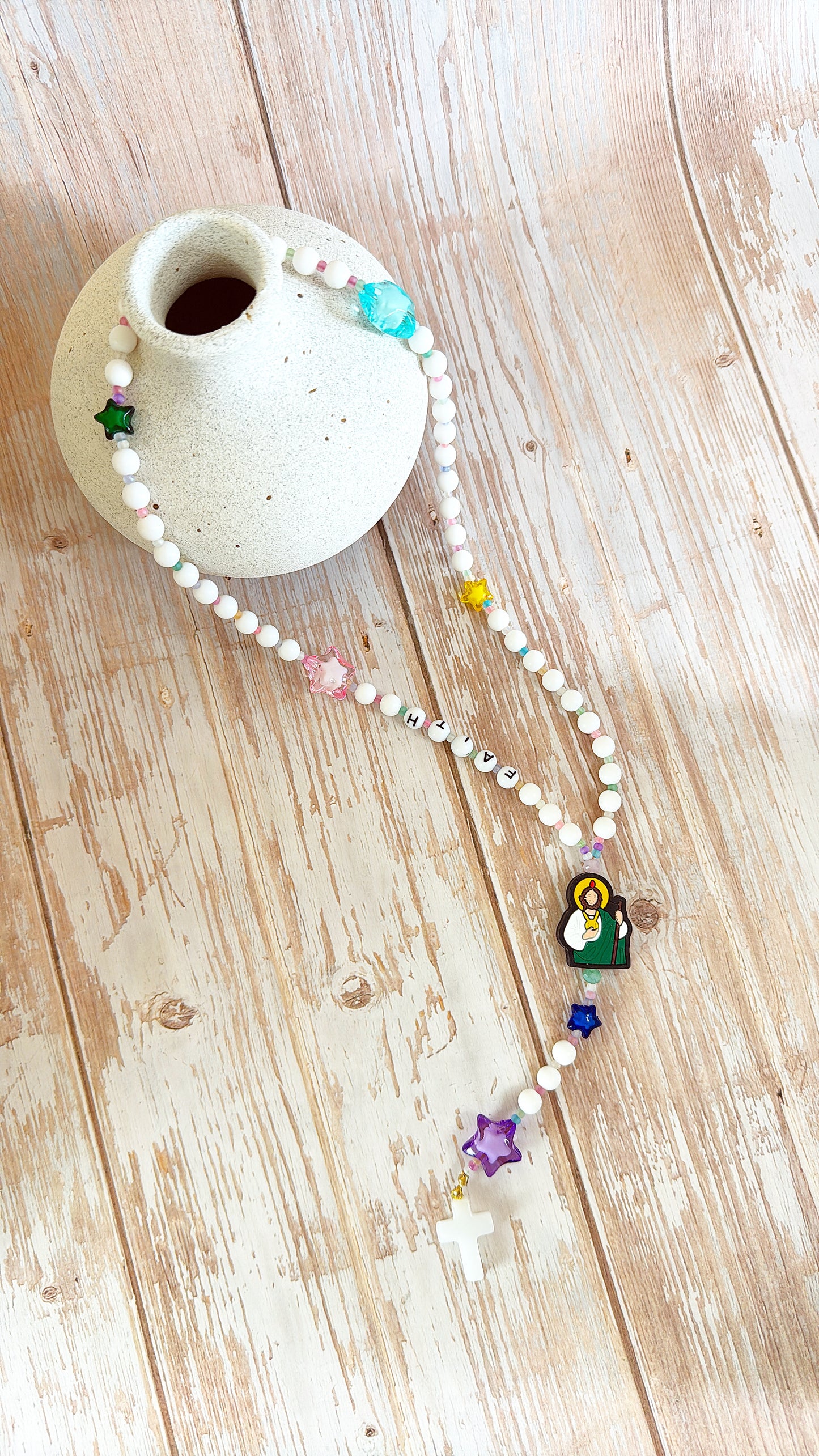 Starry Starry Kids Rosary  | Custom Name Rosary Gift for Children (up to 10 characters)