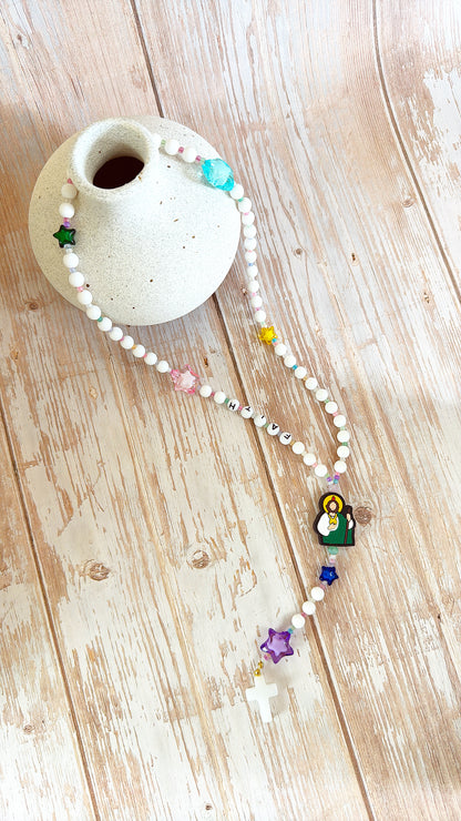 Starry Starry Kids Rosary  | Custom Name Rosary Gift for Children (up to 10 characters)
