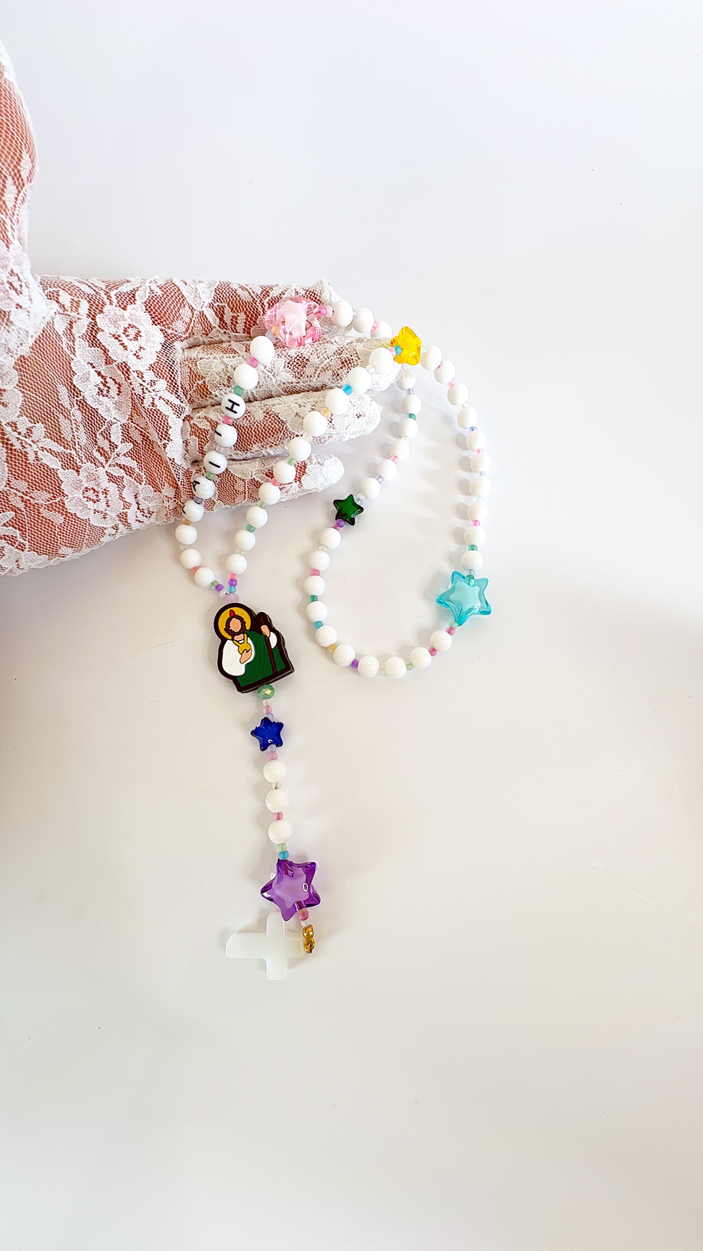 Starry Starry Kids Rosary  | Custom Name Rosary Gift for Children (up to 10 characters)