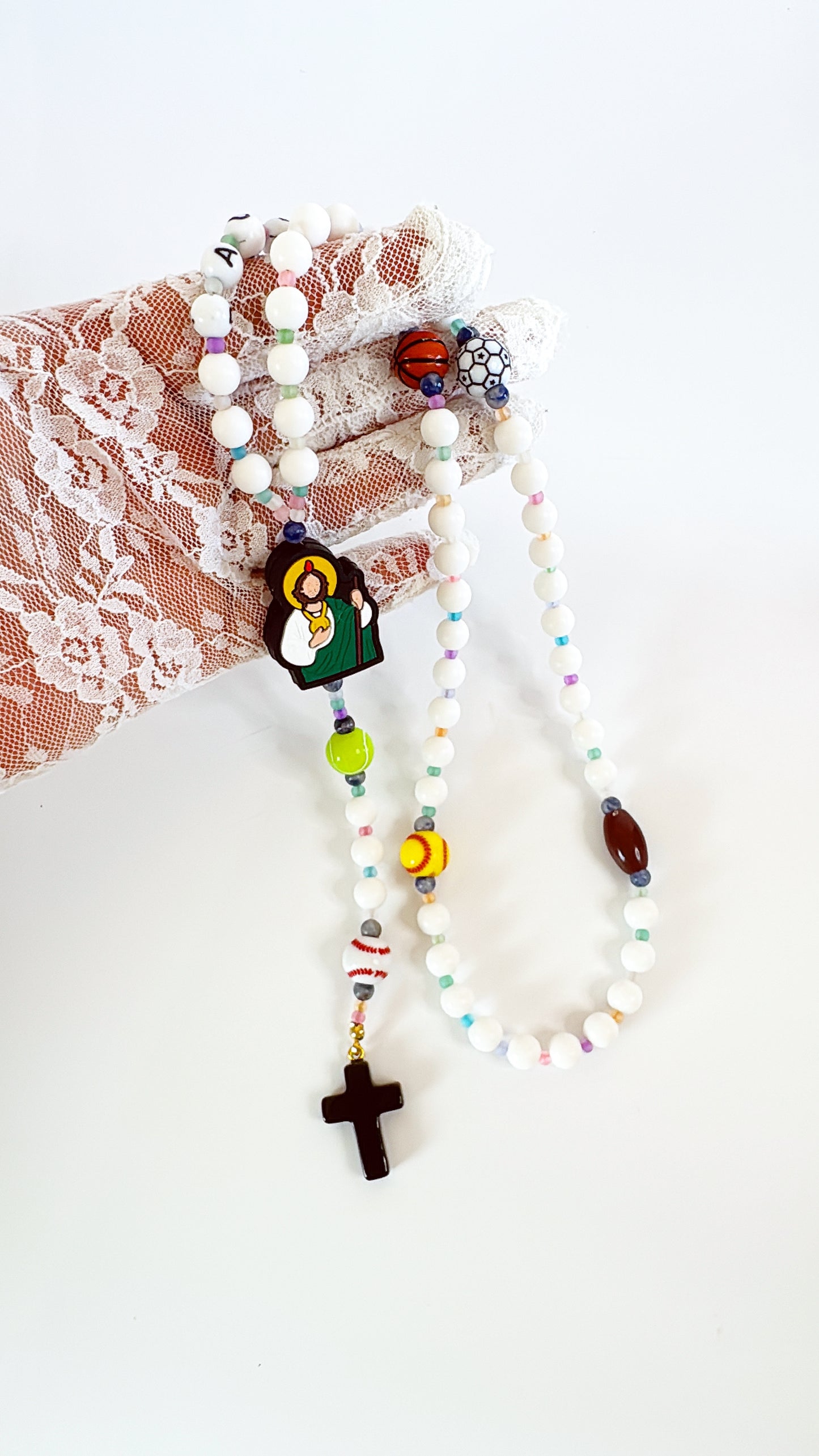 Little Champion Rosary  | Custom Name Beads Option (up to 10 characters)