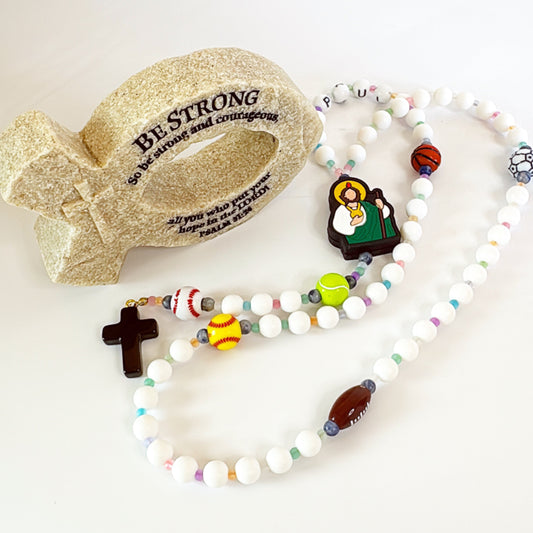 Little Champion Rosary  | Custom Name Beads Option (up to 10 characters)