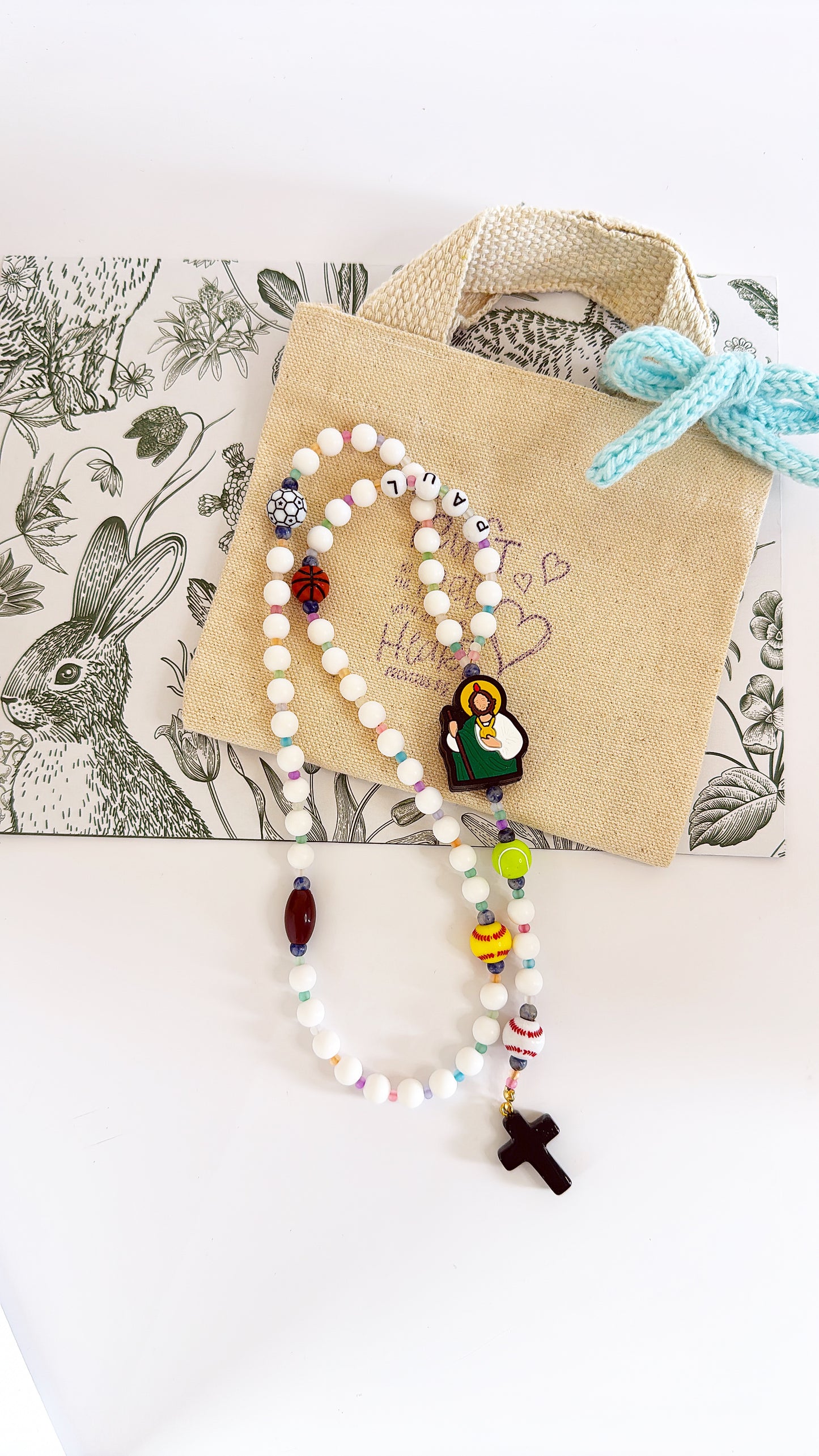 Little Champion Rosary  | Custom Name Beads Option (up to 10 characters)