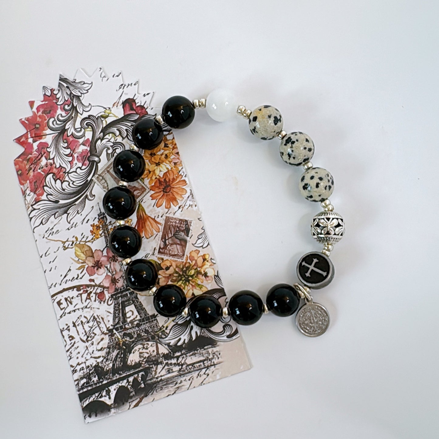 Midnight Benediction 10mm Men's Rosary Bracelet