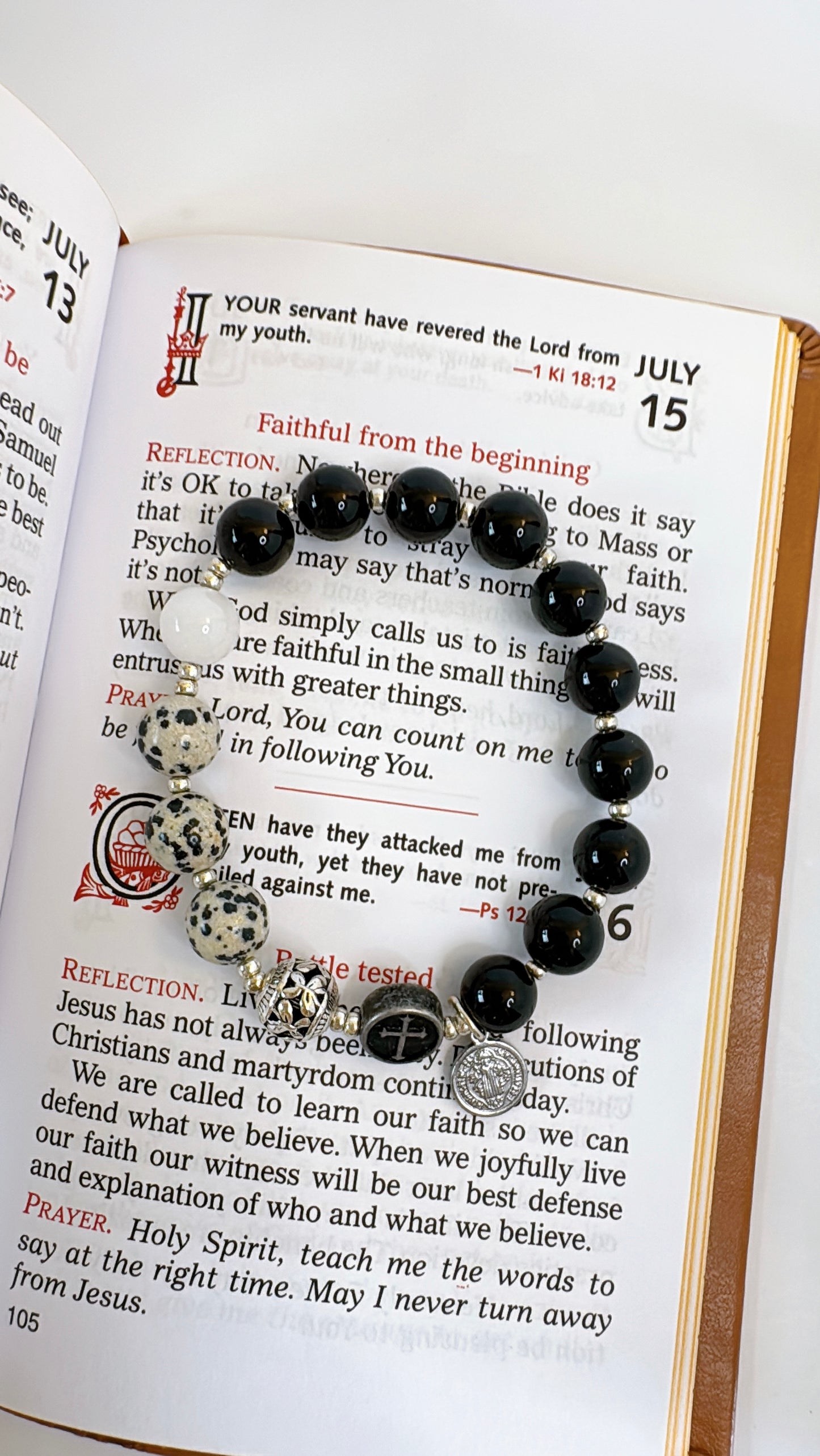 Midnight Benediction 10mm Men's Rosary Bracelet