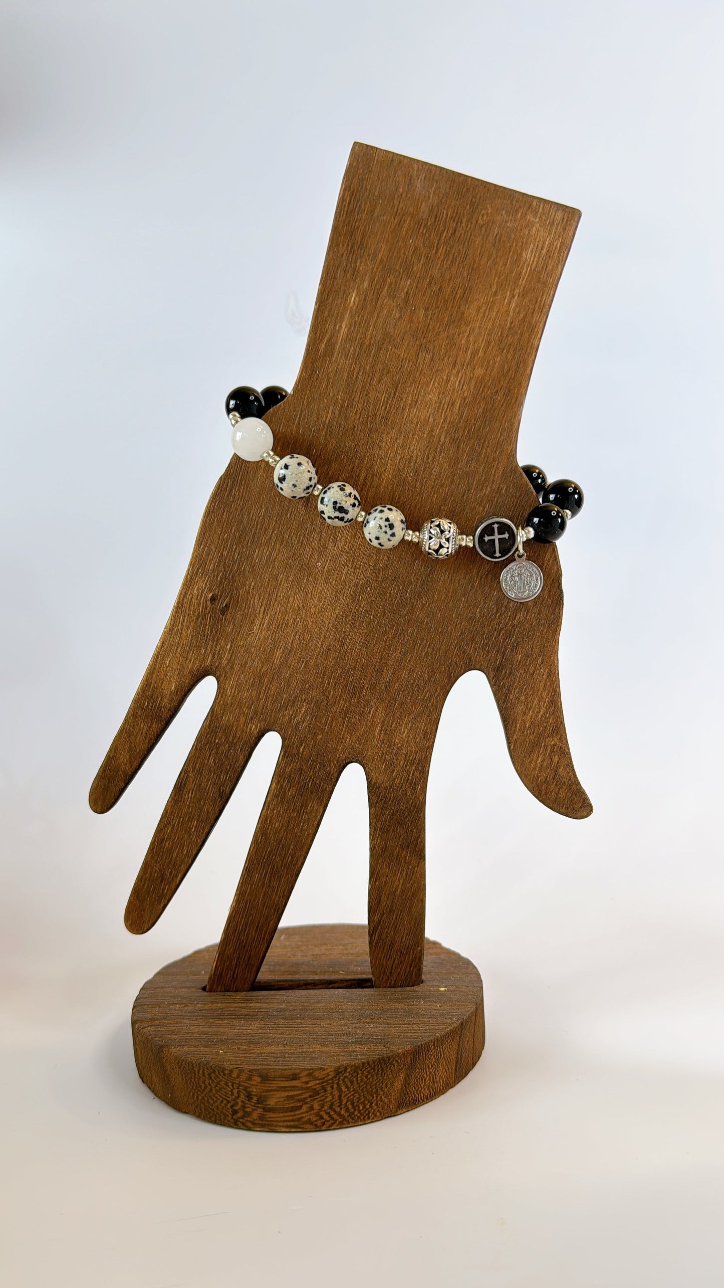 Midnight Benediction 10mm Men's Rosary Bracelet