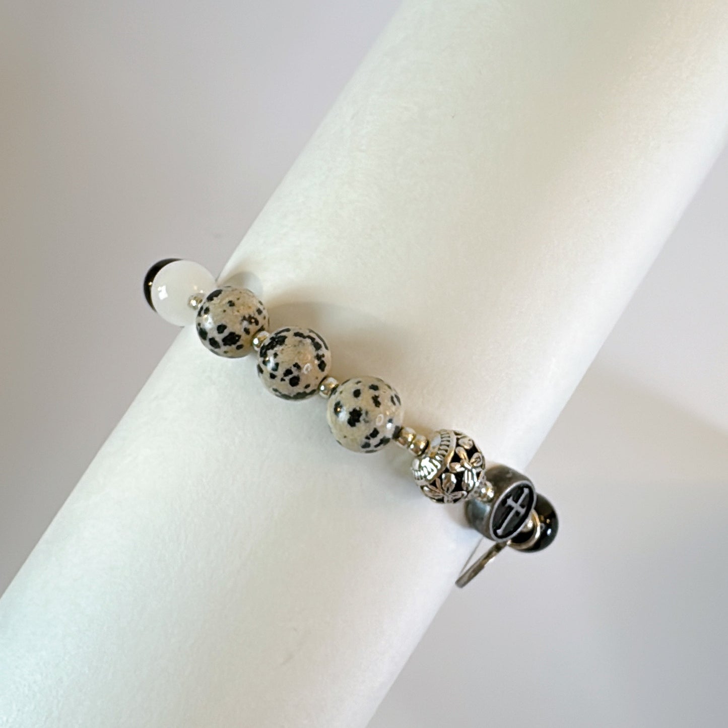 Midnight Benediction 10mm Men's Rosary Bracelet