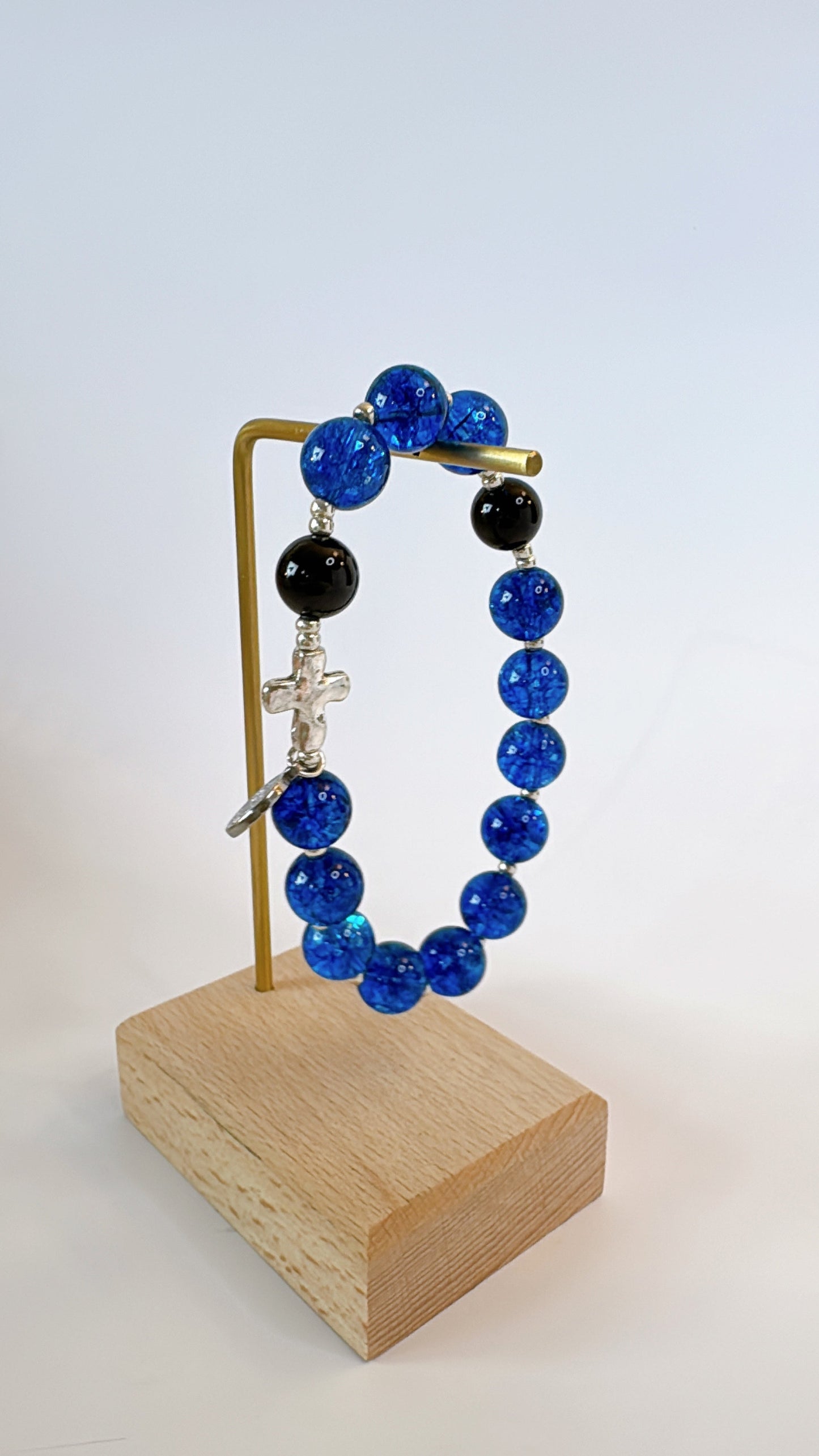 Anchor of Faith 10mm Men's Rosary Bracelet