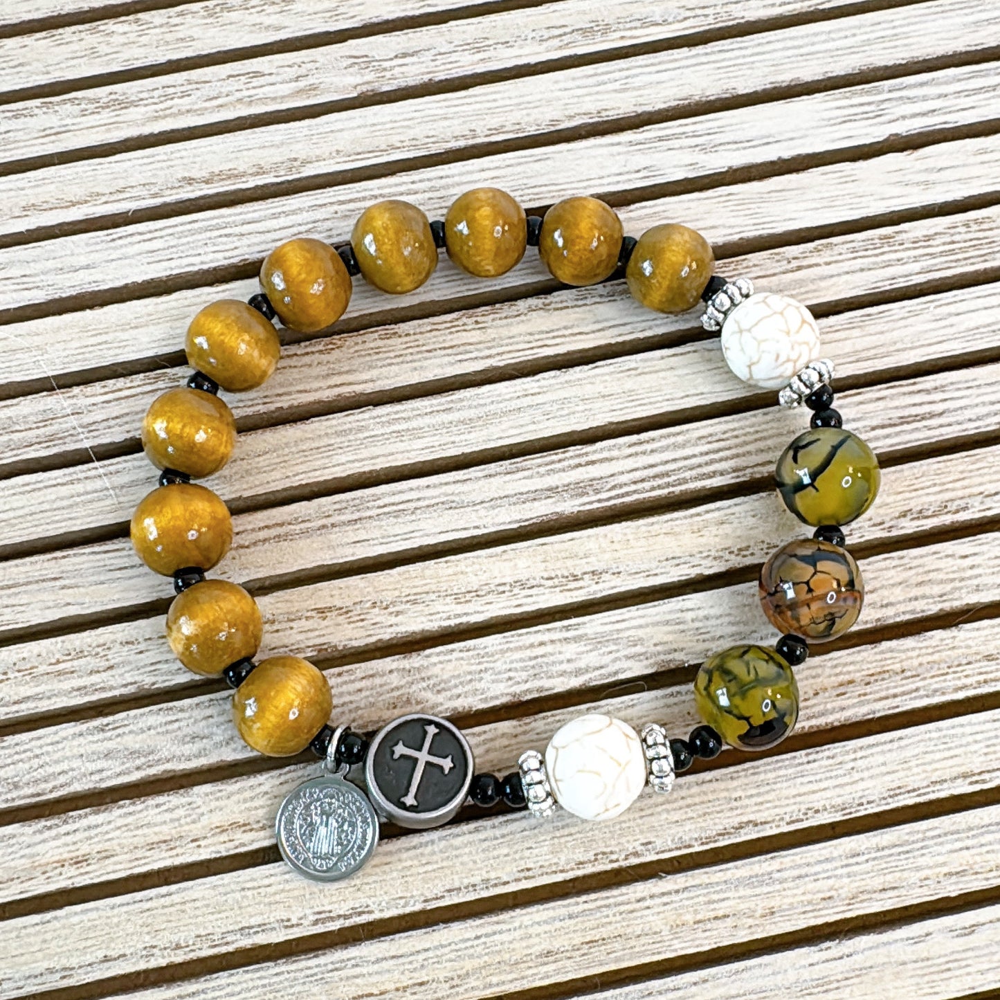 Earth & Grace 10mm Men's Rosary Bracelet