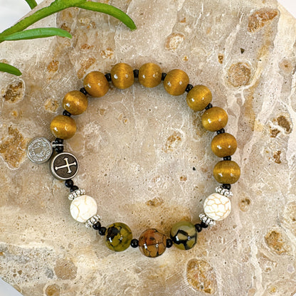 Earth & Grace 10mm Men's Rosary Bracelet
