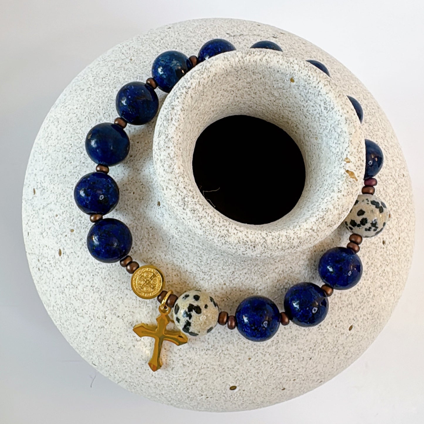 Deep Calling 10mm Men's Rosary Bracelet