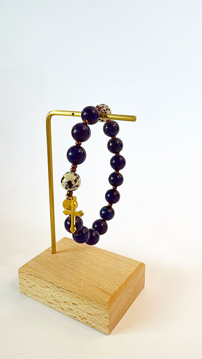 Deep Calling 10mm Men's Rosary Bracelet