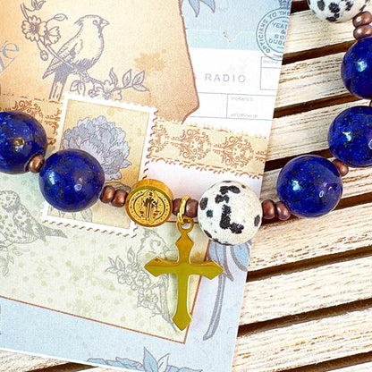 Deep Calling 10mm Men's Rosary Bracelet