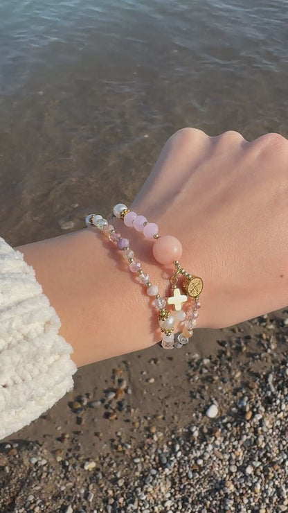 Rainbow Crystal Rosary Bracelet