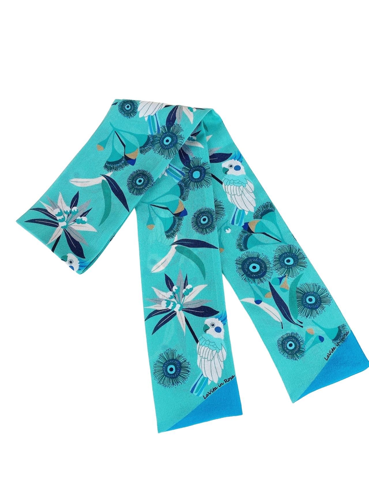 Blue Borage  Skinny Scarf