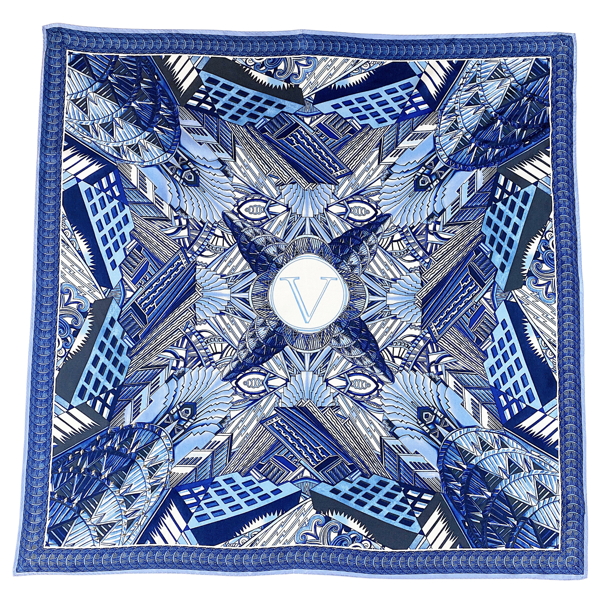 Blue Bonnet Square Silk Scarf